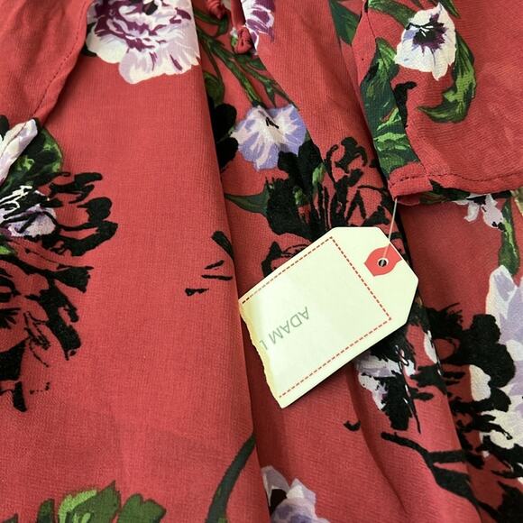 NWT Adam Levine Floral Hi-lo Dress Small 4 6 Wedding Guest Flowy Romantic NEW - Picture 4 of 16